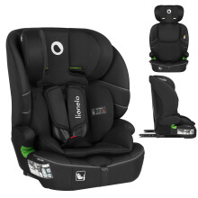 LIONELO Car Seat BILLY FIX I-SIZE Universal fit with ISOFIX or/& Seat Belt Installation for baby 12 months - 12 years old Group 1/2/3, 76 to 150 cm,