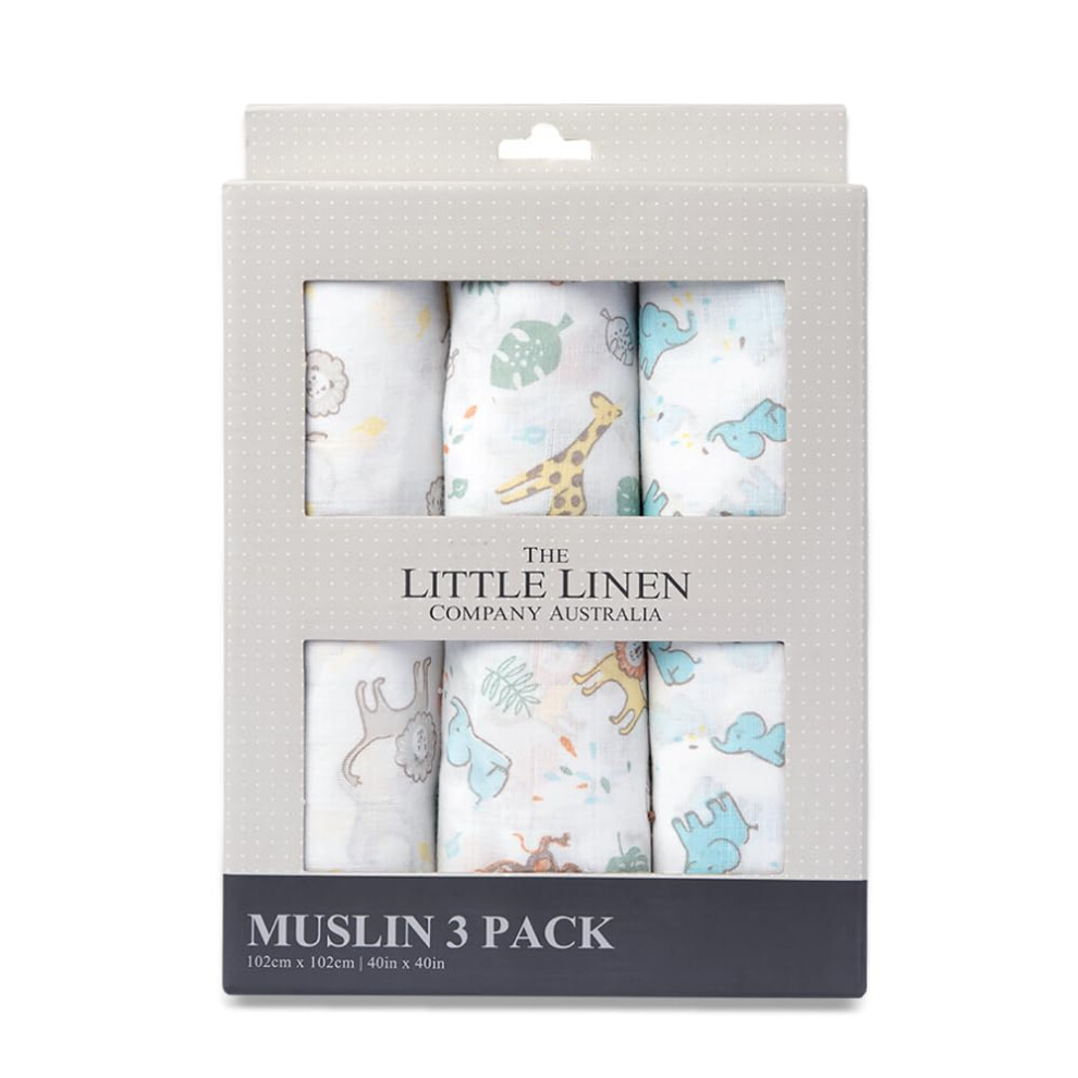 Muslin Baby Wrap 3Pk - Cheeky Koala The Little Linen Company