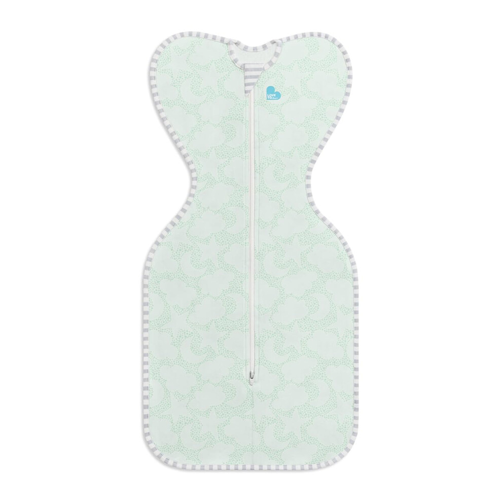 Love To Dream Love To Dream? Swaddle Up? Organic, Newborn 2.2-3.8 Kg, Mint, Snug Fit Supports Good Sleep, 1.0 Tog Suitable For Moderate Temperature (20-24?C),