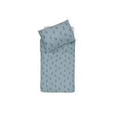 Jollein Children's Bed Linen ? Miffy Shadow Sea Green ? 100 x 140 cm ? 100% Cotton ? Oeko-Tex Certified ? Baby Bedding with Pillowcase ? Bedding Set