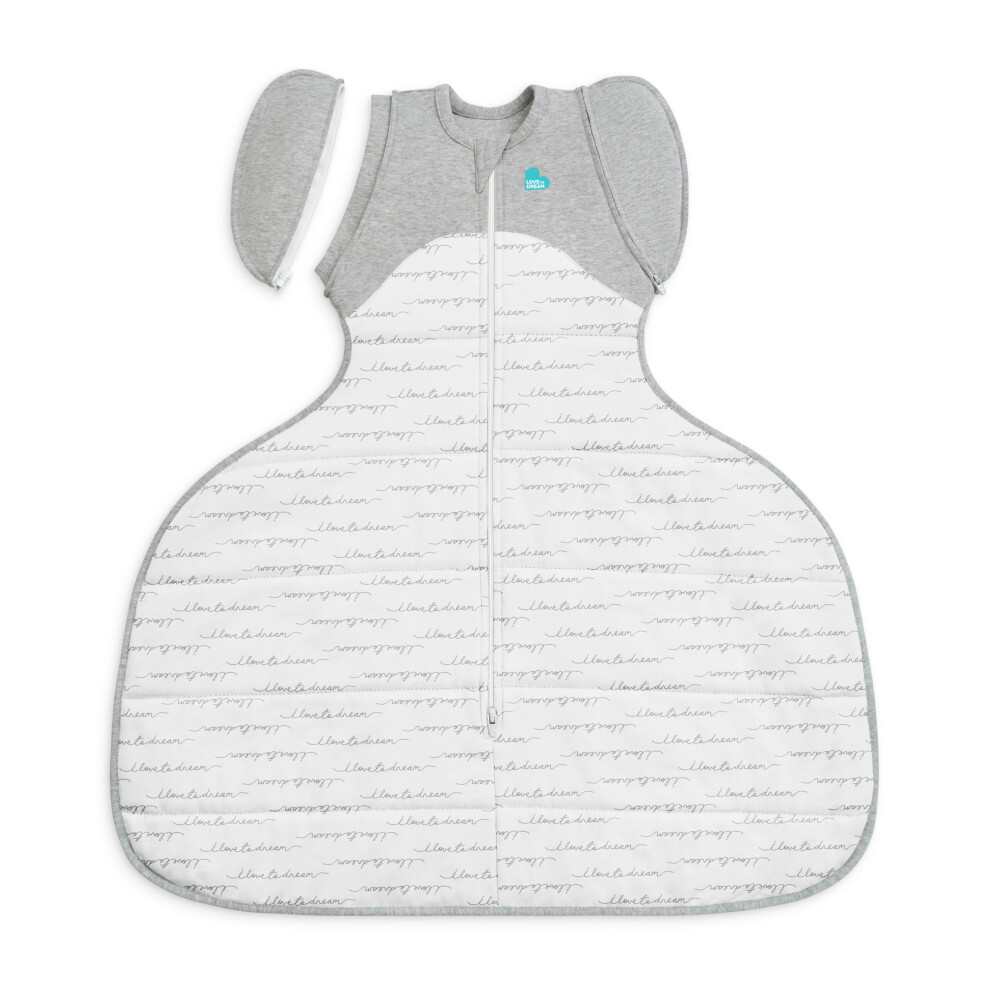Love To Dream Love To Dream? Swaddle Up? Transition Bag Hip Harness, Medium 6-8.5 Kg - Dreamer White, Holds Legs In Place, 2.5 Tog For 16?C To 20?C, Arm-Up