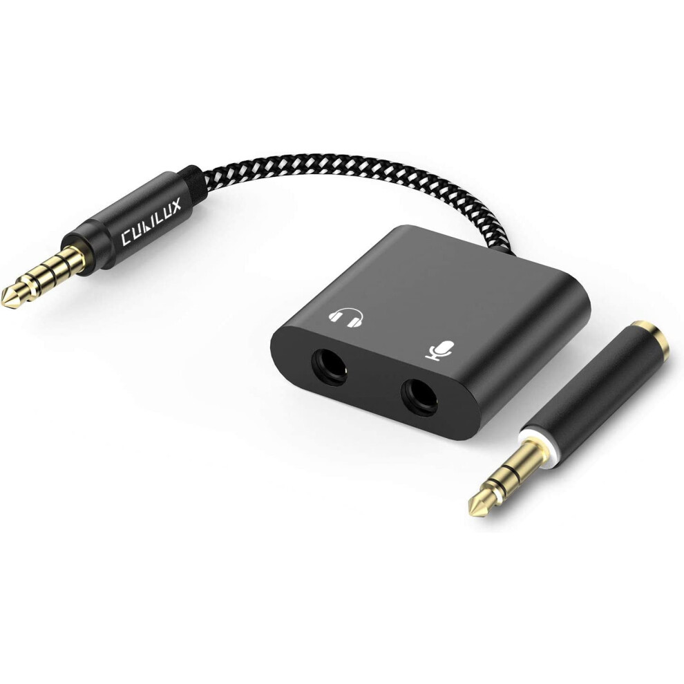3.5Mm Headphone Combiner, 3.5Mm Trrs Male To Trs Female Aux Mic Splitter Compatible With Xbox 9048212201410