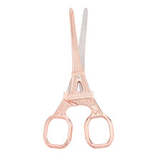 1pc 304 Stainless Steel Scissors Eiffel Tower Rose Gold 14x5.3x0.35cm