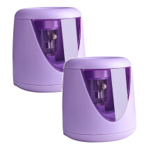 Xubond Pen 1 Set Electric Pencil Sharpener, Automatic Pencil Sharpeners for Students, School & Home, Battery Operated, Purple