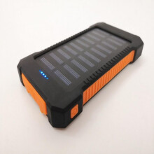 Prettyui-8000mAh Solar Power Bank 2 USB Port LED Battery Charger for Cell Phone
