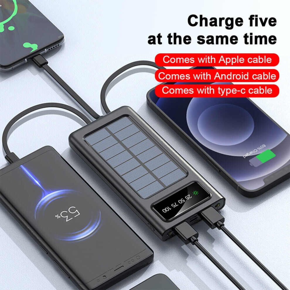 Super 4000000Mah Usb Portable Charger Solar Power Bank For Cell Phone Waterproof 9104899289629