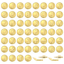 56Pcs Wood Burning Tip Set with Alphabet, Number, Symbol & Brass Template for DIY Carving Craft