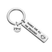Thank You for All the Orgasms Stainless Steel Keychain Key Chain Toy Pendant Couple Valentine's Day Gifts B