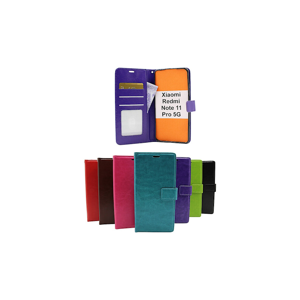Crazy Horse Wallet Compatible With Xiaomi Redmi Note 11 Pro 5G Purple 9048212254881