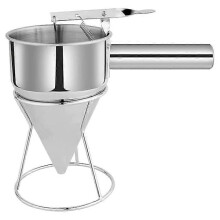 Batter Dispenser, Stainless Steel Funnel, with Rack for Cakes, Donuts, Muffins, Pancakes, Baking