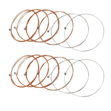 chidgrass 12 Pieces Folk Guitar Strings Silver Coating Rope A103 Steel Wire Replacement Parts Chords Musical Instrument Accessories