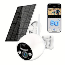 4MP Solar Security Cameras Wireless Outdoor, 2.4G WiFi 360 Battery Powered, Color Night Vision, PIR AI Sensor, Motion Detection, SD/Cloud (Not