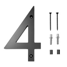 Modern Floating House Number Creatives Digital House Number Acrylic Full Black