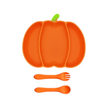 FloHua Halloween Decor Clearance: Large Pumpkin Suction Cup Food Box with Compartments, Party Tableware & Decorations