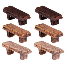 Eease 6 Pcs Mini Bench Models Mini House Bench Adornments Miniature Bench Model Decors
