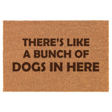 There's Like A Bunch of Dogs in Here Doormat Brown Natural Coir Rectangular Front Entry Non Slip Door Mat (16 in. x 24 in.)