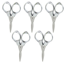 5Pcs Folding Scissors Small Cutters Sewing Pocket Portable Travel Mini Foldable