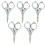 5Pcs Folding Scissors Small Cutters Sewing Pocket Portable Travel Mini Foldable 1