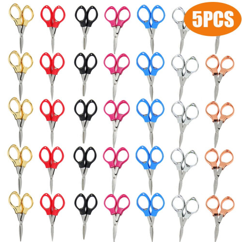 5Pcs Folding Scissors Small Cutters Sewing Pocket Portable Travel Mini Foldable 2