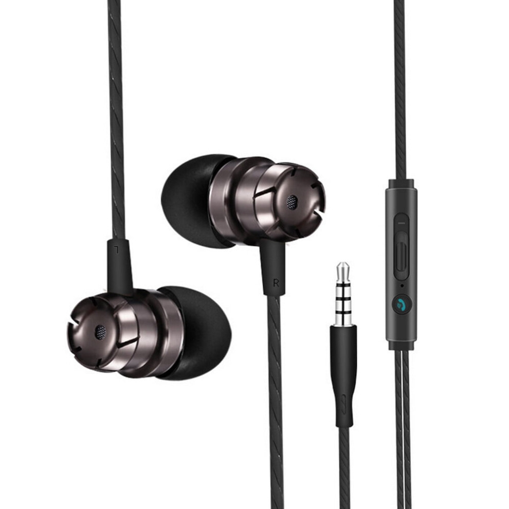 Jacenvly Ep-06 Metallic Wired Earbuds With Built-In Mic, Noise Isolating, 10Mm Drivers, 3.5Mm Jack, Long Cord, Hd Bass For Music & Podcasts 9338982183789