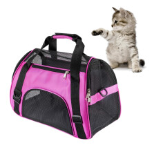 Soft-Sided Cat Carrier Purple, Airline Approved, Compatible with Small Medium Cats & Dogs, Travel Pet Carrier