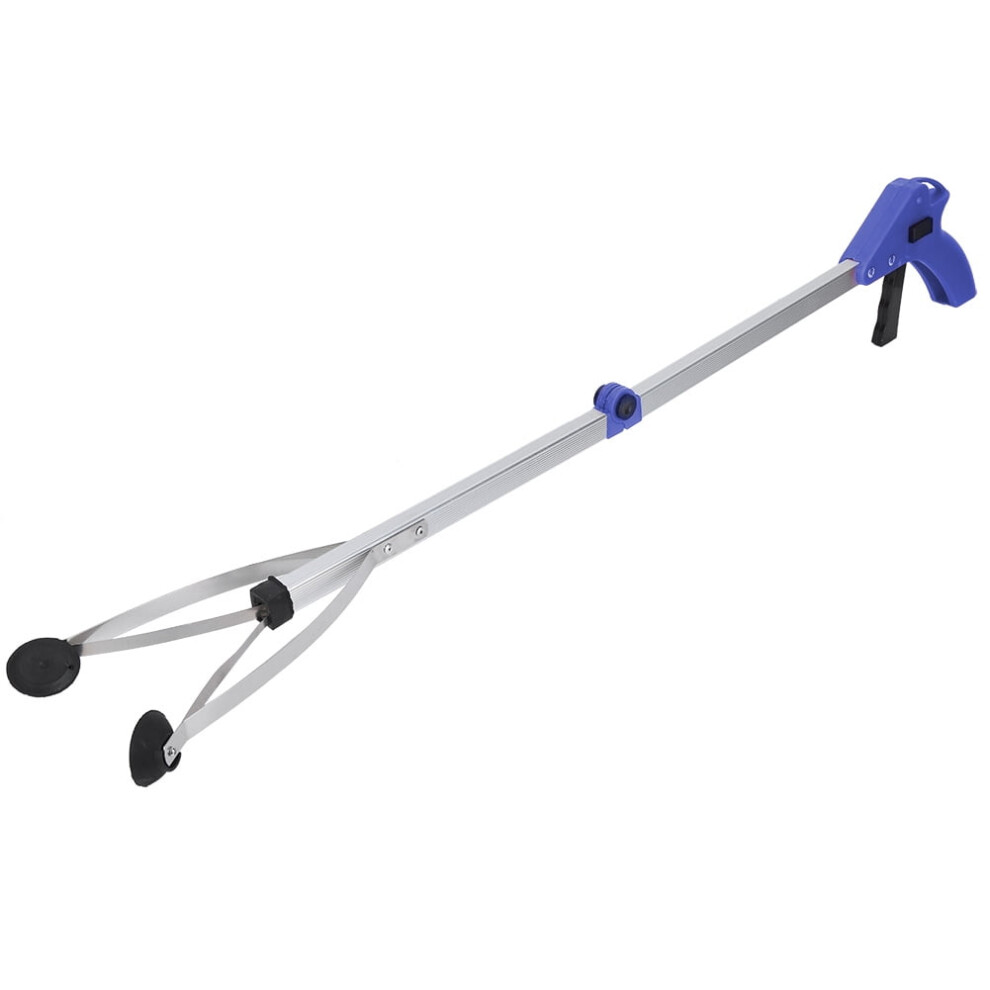 Blue Yumili Garbage Picker, Folding Trash Grabber Tool For Gardens, Leaves, Waste, Cleaning Markets & Vegetable Gardens (Blue)