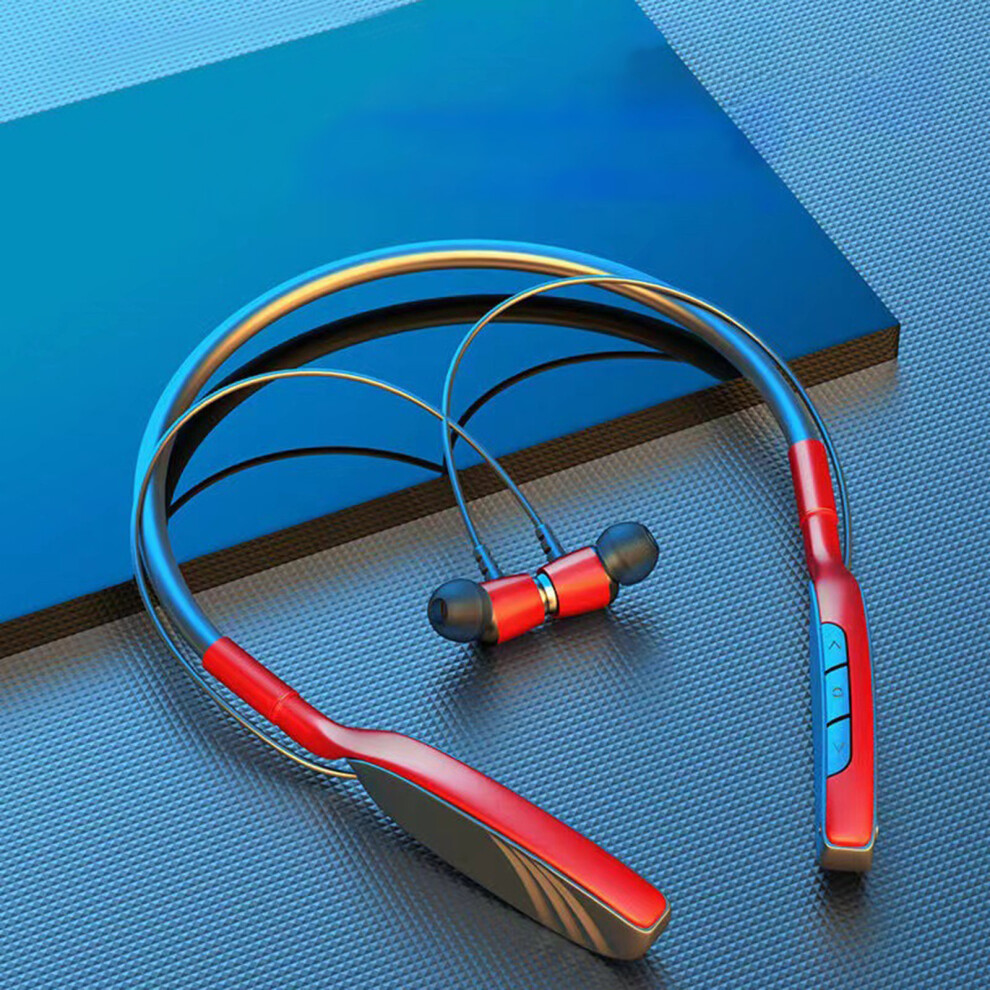 Clearanceï¼Smart Appliances Wireless Bluetooth Headset Neck Type Stereo Noise Reduction Universal Plug-In Card Sport Ear Headset Mic 9499224740716