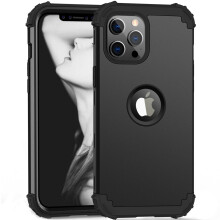 Hybrid Plastic Back Cover with Soft TPU Bumper, Anti-drop Case for compatible with iPhone 16 6.1 Inch 2024, Heavy Duty Shockproof Solid Color Phone