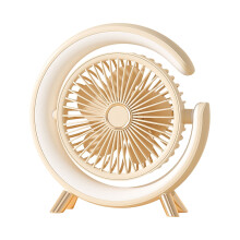 Small Fan LED Cozy Light Small Fan Silent Desktop Desktop Five-speed Built-in Fresh Photo Electric Fan
