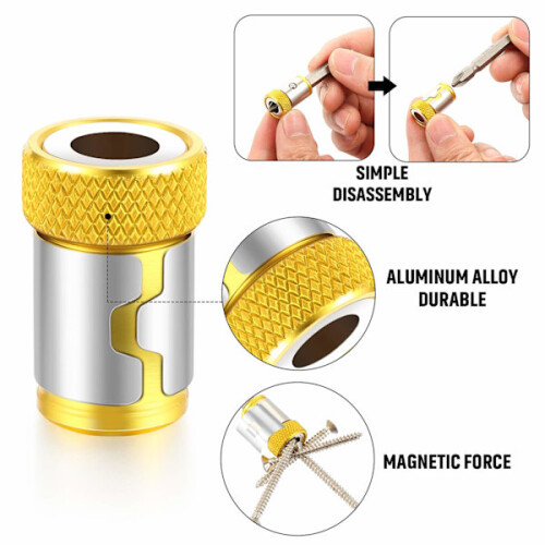Magnetic Bit Holder, 2-pack Yellow 1