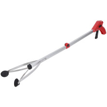 Foldable Trash Picker Grabber, Garbage Litter Picker Folding, Garden Leaves Waste Pick Up Tool, Garden Hand Tools(Red Handle)