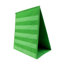 Self Standing Teaching Pocket Chart, Folding Double Sided Desktop Pocket Chart for Office Classroom Schedule Display Kids Kindergarten Green