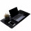 Desk pad 89x44 cm PU leather Black/Marble 5