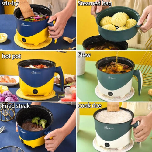 Mini electric cooking Electric rice cooker BLUE SINGLE LAYER Blue Single layer 2