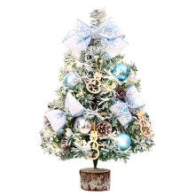 Mini Christmas Tree Flocking White Christmas Tree Ornaments Small Encrypted Decoration Desktop Holiday Products