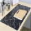 Desk pad 89x44 cm PU leather Black/Marble 6