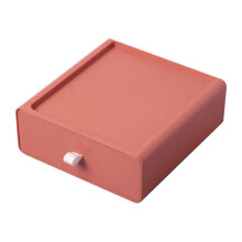 Begine Clearance Drawer-Style Desktop Storage Box Orange, Compatible with Desk Organizer, Stackable Plastic Sundry Container for Jewelry, Cosmetics