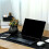 Desk pad 89x44 cm PU leather Black/Marble 4