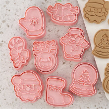 Fankiway Front Door Christmas Decorations, Christmas 8-piece Mould Cake Mould Set Diy Frosting Baking