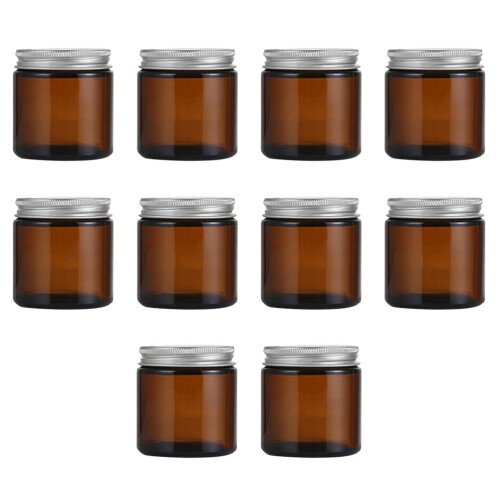 10pcs Candle Empty Cup Small Wax Empty Holder for DIY Making with Aluminum Lids