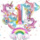 Birthday balloons 1-9 years Unicorns 1 1