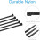 100pcs Cable Ties - Plastic Cable Ties - Keep Your Cables Organised White 3