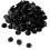 50pcs Butterfly Coupling Needle Backs Rubber Needle Backs Replacement Uniform Locking Needle Backs Tie Pin Pin Holder (Black 0.45\" Diameter) 50 1