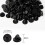 50pcs Butterfly Coupling Needle Backs Rubber Needle Backs Replacement Uniform Locking Needle Backs Tie Pin Pin Holder (Black 0.45\" Diameter) 50 2