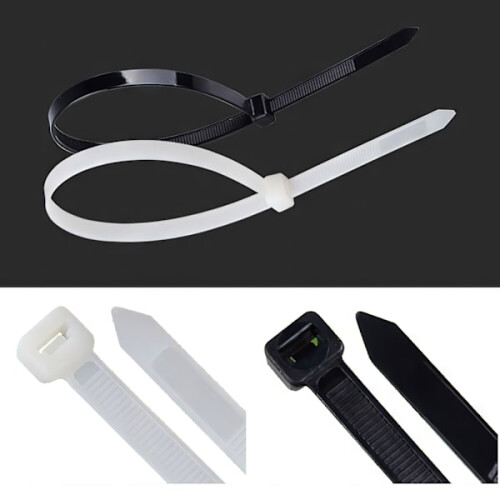 100pcs Cable Ties - Plastic Cable Ties - Keep Your Cables Organised White 1