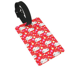 Hello Kitty Luggage Tag Hanger with Name ID Identification Label Removable Wristband for Suitcases Duffel Bags Gym Bags Tool Boxes