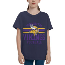 Vikings Kids Short Sleeve Shirt Sports Football Team Logo for Baseball Fans Gifts Suitable For Boys And Girls