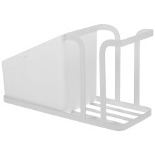 White Carbon Steel Tea Shelf Multifunctional Storage Box Bag Cup Taker Bulk Pantry