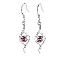 1 Pair Women Earrings Shiny Rhinestone Great Stickiness fine Drop Earrings for Wedding