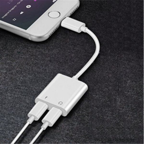 Lightning Splitter - Dual Input 2-in-1 compatible with iPhone White 1